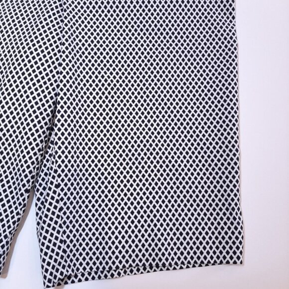 SC&CO 13" Pull On Bermuda Shorts Tummy Control Dressy Diamond Print Stretch - Picture 5 of 10
